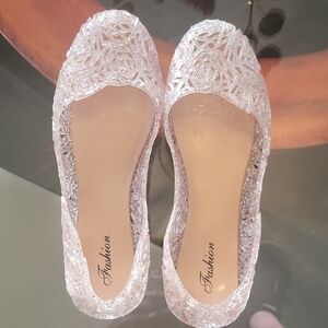 Women's Blush Flat Jelly Sandles